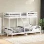Etagenbett aus massivem weißem Kiefernholz, 80 x 200/120 x 200 cm von vidaXL, Betten und Lattenroste - Ref: Foro24-3207162, P...