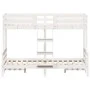 Etagenbett aus massivem weißem Kiefernholz, 80 x 200/120 x 200 cm von vidaXL, Betten und Lattenroste - Ref: Foro24-3207162, P...