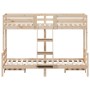 Litera de madera maciza de pino 90x200/120x200 cm de vidaXL, Camas y somieres - Ref: Foro24-3207169, Precio: 321,32 €, Descue...
