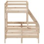 Litera de madera maciza de pino 90x200/120x200 cm de vidaXL, Camas y somieres - Ref: Foro24-3207169, Precio: 321,32 €, Descue...