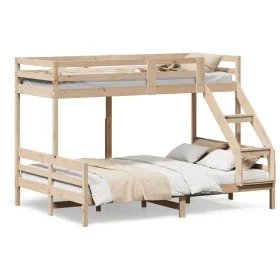 Solid pine wood bunk bed 80x200/140x200 cm by vidaXL, Beds and slatted bases - Ref: Foro24-3207181, Price: 332,33 €, Discount: %
