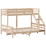 Litera de madera maciza de pino 80x200/140x200 cm de vidaXL, Camas y somieres - Ref: Foro24-3207181, Precio: 336,17 €, Descue...