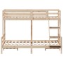 Litera de madera maciza de pino 80x200/140x200 cm de vidaXL, Camas y somieres - Ref: Foro24-3207181, Precio: 336,17 €, Descue...