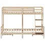 Litera de madera maciza de pino 80x200/140x200 cm de vidaXL, Camas y somieres - Ref: Foro24-3207181, Precio: 331,26 €, Descue...