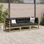 Gartensofa-Set 3-teilig aus imprägniertem Kiefernholz von vidaXL, Gartensets - Ref: Foro24-3299267, Preis: 190,09 €, Rabatt: %
