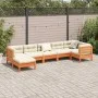 7-piece garden sofa set with wax-brown pine wood cushions by vidaXL, Garden sets - Ref: Foro24-3299549, Price: 603,22 €, Disc...