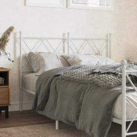 White metal headboard 120 cm by vidaXL, Headboards and footboards - Ref: Foro24-376582, Price: 47,55 €, Discount: %
