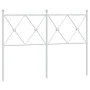 White metal headboard 120 cm by vidaXL, Headboards and footboards - Ref: Foro24-376582, Price: 46,21 €, Discount: %
