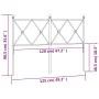 White metal headboard 120 cm by vidaXL, Headboards and footboards - Ref: Foro24-376582, Price: 46,21 €, Discount: %