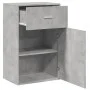Armario almacenaje madera ingeniería gris hormigón 56,5x39x90cm de vidaXL, Taquillas y armarios de almacenamiento - Ref: Foro...