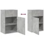 Armario almacenaje madera ingeniería gris hormigón 56,5x39x90cm de vidaXL, Taquillas y armarios de almacenamiento - Ref: Foro...
