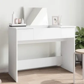 Dressing table with white mirror 100x45x76 cm by vidaXL, Bedroom Dressers - Ref: Foro24-840695, Price: 127,59 €, Discount: %