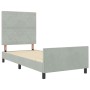 Estructura de cama Gris claro 100 x 200 cm Terciopelo