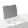 Tocador con espejo blanco 100x45x76 cm de vidaXL, Tocadores para dormitorios - Ref: Foro24-840695, Precio: 135,39 €, Descuent...