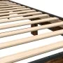 Estructura cama madera ingeniería metal roble ahumado 90x200 cm de vidaXL, Camas y somieres - Ref: Foro24-845654, Precio: 90,...