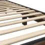 Estructura cama madera ingeniería metal roble marrón 90x200 cm de vidaXL, Camas y somieres - Ref: Foro24-845656, Precio: 94,0...