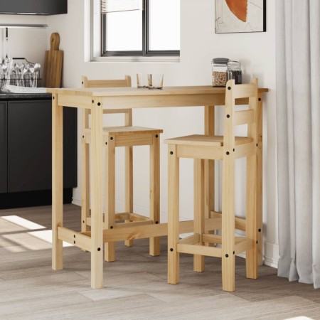3-teiliges Bar-Set aus massivem Kiefernholz von vidaXL, Möbelsets für Küchen und Esszimmer - Ref: Foro24-4005690, Preis: 210,...