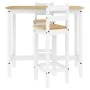 Set de bar 3 piezas madera maciza de pino blanco de vidaXL, muebles para cocinas y comedores - Ref: Foro24-4005692, Precio: 2...
