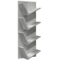 Estantería de pared 4 niveles gris hormigón 33x16x90 cm