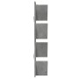 Estantería de pared 4 niveles gris hormigón 33x16x90 cm