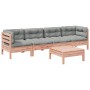 5-piece garden sofa set with Douglas fir wood cushions by vidaXL, Garden sets - Ref: Foro24-3299284, Price: 387,19 €, Discoun...