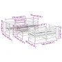 Gartensofa-Set 6-teilig aus massivem Kiefernholz von vidaXL, Gartensets - Ref: Foro24-3299286, Preis: 376,49 €, Rabatt: %
