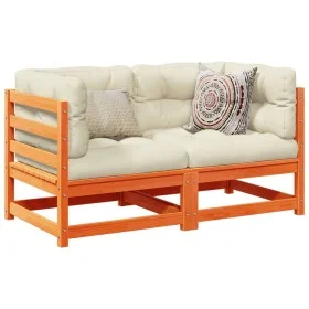 Gartensofa-Set 2-teilig, massives Kiefernholz, wachsbraun von vidaXL, Gartensets - Ref: Foro24-3295811, Preis: 140,34 €, Raba...