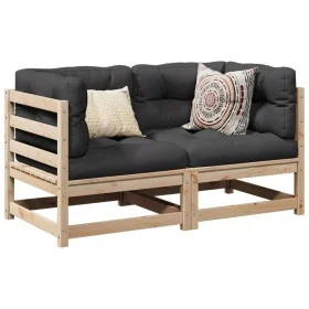 2-piece garden sofa set with solid pine wood cushions by vidaXL, Garden sets - Ref: Foro24-3295826, Price: 195,91 €, Discount: %