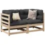 2-teilige Gartensofagarnitur mit Kissen aus massivem Kiefernholz von vidaXL, Gartensets - Ref: Foro24-3295826, Preis: 196,33 ...