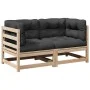 2-teilige Gartensofagarnitur mit Kissen aus massivem Kiefernholz von vidaXL, Gartensets - Ref: Foro24-3295826, Preis: 196,33 ...