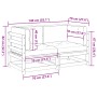 2-piece garden sofa set with solid pine wood cushions by vidaXL, Garden sets - Ref: Foro24-3295826, Price: 199,02 €, Discount: %