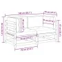 2-teilige Gartensofagarnitur mit Kissen aus massivem Kiefernholz von vidaXL, Gartensets - Ref: Foro24-3295826, Preis: 196,33 ...