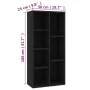 Estantería de madera contrachapada negro 50x25x106 cm de vidaXL, Librerías y estanterías - Ref: Foro24-801108, Precio: 64,76 ...