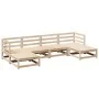 Gartensofa-Set 6-teilig aus massivem Kiefernholz von vidaXL, Gartensets - Ref: Foro24-3299563, Preis: 329,02 €, Rabatt: %