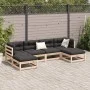 Gartensofa-Set 6-teilig aus massivem Kiefernholz von vidaXL, Gartensets - Ref: Foro24-3299563, Preis: 329,02 €, Rabatt: %