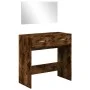 Dressing table with smoked oak mirror 80x39x80 cm by vidaXL, Bedroom Dressers - Ref: Foro24-840706, Price: 83,49 €, Discount: %