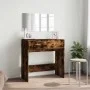 Dressing table with smoked oak mirror 80x39x80 cm by vidaXL, Bedroom Dressers - Ref: Foro24-840706, Price: 83,49 €, Discount: %