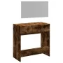 Tocador con espejo color roble ahumado 80x39x80 cm de vidaXL, Tocadores para dormitorios - Ref: Foro24-840706, Precio: 83,49 ...