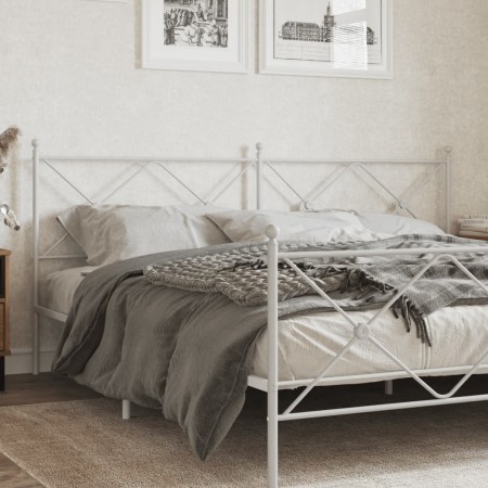 Kopfteil aus weißem Metall, 200 cm von vidaXL, Kopf- und Fußteile - Ref: Foro24-376589, Preis: 50,80 €, Rabatt: %