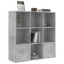 Estantería madera contrachapada gris hormigón 98x30x98 cm de vidaXL, Librerías y estanterías - Ref: Foro24-801120, Precio: 83...
