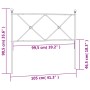 Kopfteil aus weißem Metall, 100 cm von vidaXL, Kopf- und Fußteile - Ref: Foro24-376580, Preis: 38,88 €, Rabatt: %