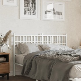 White metal headboard 137 cm by vidaXL, Headboards and footboards - Ref: Foro24-376405, Price: 44,78 €, Discount: %