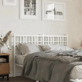 White metal headboard 137 cm by vidaXL, Headboards and footboards - Ref: Foro24-376405, Price: 44,06 €, Discount: %