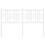 Cabecero de metal blanco 137 cm de vidaXL, Cabeceros y pies de cama - Ref: Foro24-376405, Precio: 44,03 €, Descuento: %