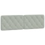 Cabecero de cama acolchado terciopelo gris claro 160 cm de vidaXL, Cabeceros y pies de cama - Ref: Foro24-374733, Precio: 66,...