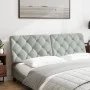 Cabecero de cama acolchado terciopelo gris claro 160 cm de vidaXL, Cabeceros y pies de cama - Ref: Foro24-374733, Precio: 72,...