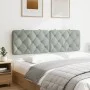 Cabecero de cama acolchado terciopelo gris claro 160 cm de vidaXL, Cabeceros y pies de cama - Ref: Foro24-374733, Precio: 72,...