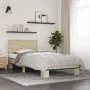 Estructura cama madera ingeniería metal roble Sonoma 100x200 cm de vidaXL, Camas y somieres - Ref: Foro24-845803, Precio: 74,...
