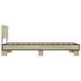 Estructura cama madera ingeniería metal roble Sonoma 100x200 cm de vidaXL, Camas y somieres - Ref: Foro24-845803, Precio: 74,...