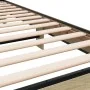 Estructura cama madera ingeniería metal roble Sonoma 100x200 cm de vidaXL, Camas y somieres - Ref: Foro24-845803, Precio: 74,...